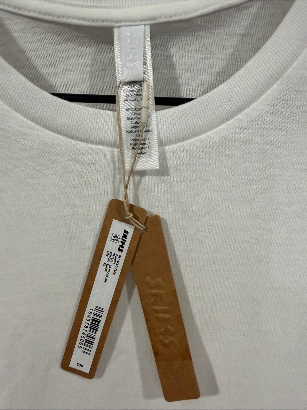 NWT SKIMS Women’s White Crewneck T-Shirt Size XS (Oversized) - Picture 8 of 10